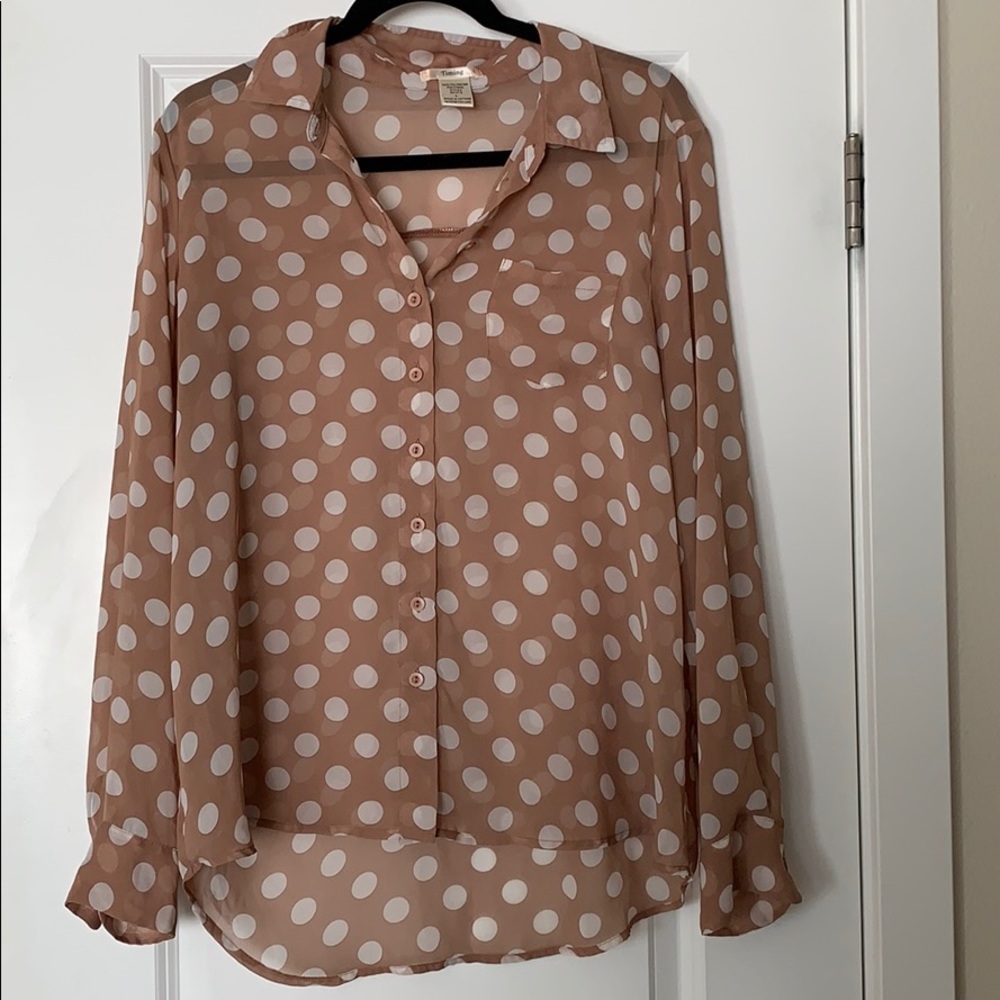 Button Up Sheer Top